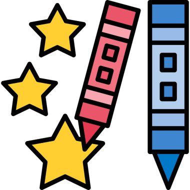 Kalem ağ simgesi, basit vektör illüstrasyonu