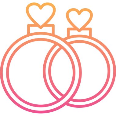 Evlilik yüzükleri. Basit resimleme