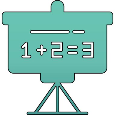 Matematik ikonu, vektör illüstrasyonu basit tasarım