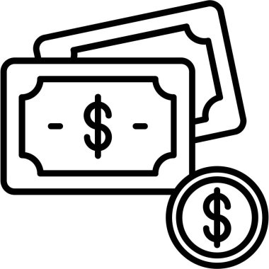 Para için. Web simgesi basit illüstrasyon