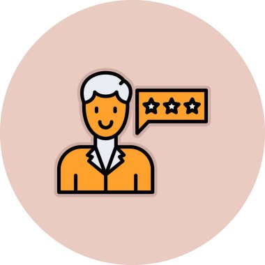 Reyting. Web simgesi basit illüstrasyon