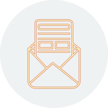 E-posta. Web simgesi basit illüstrasyon