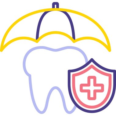 diş simgesi vektör illüstrasyonu