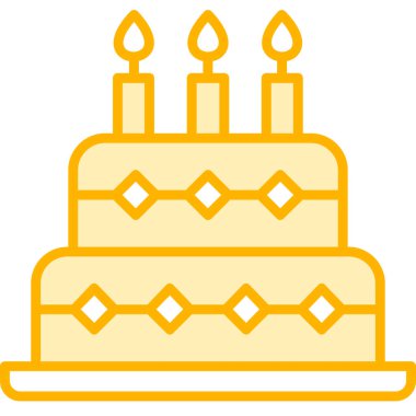 Doğum günü pastası vektör simgesi