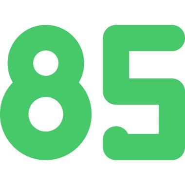 Beyaz zemin üzerinde yeşil modern numara 6869 'un vektör illüstrasyonu