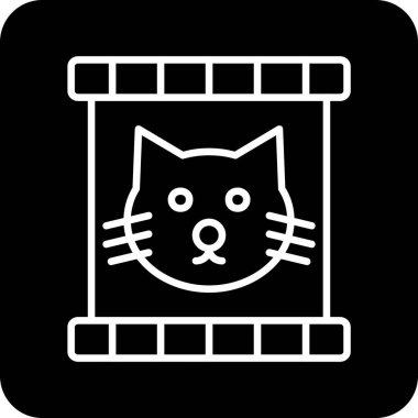 hayvan kedi simgesi taslak biçiminde