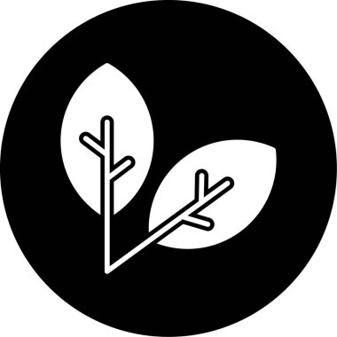 Yaprak simgesinin vektör illüstrasyonu