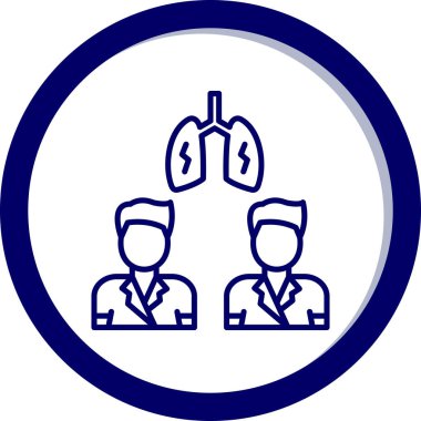 Bir akciğer simgesinin vektör çizimi