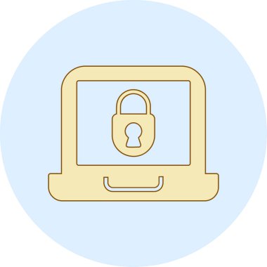 bilgisayar güvenliği asma kilit simgesi