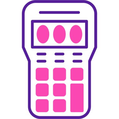 Hesap makinesi. Web simgesi basit illüstrasyon