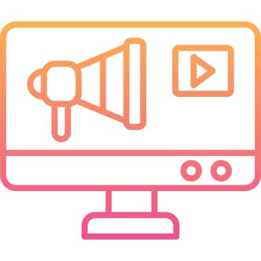 Video kameranın vektör illüstrasyonu