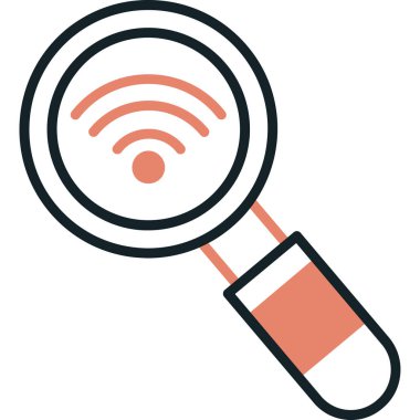 Kablosuz. Web simgesi basit illüstrasyon