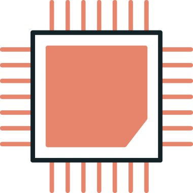 Çip simgesi vektör illüstrasyonu