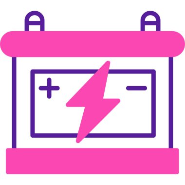 Elektrik pil simgesinin vektör illüstrasyonu