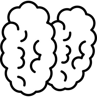 beyin ikonu vektör illüstrasyonu