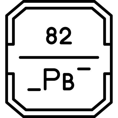 Kimyasal element simgesinin vektör çizimi