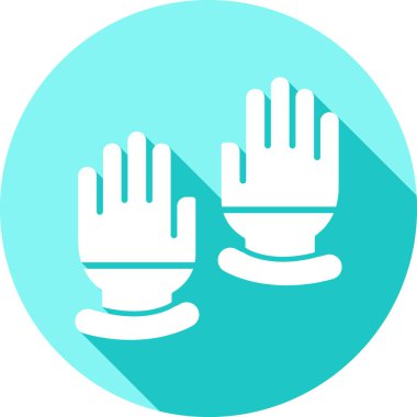 Bir adamın mavi ve beyaz ikonunun vektör çizimi