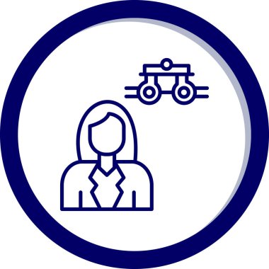 İnsan ve kadın ikonunun vektör illüstrasyonu