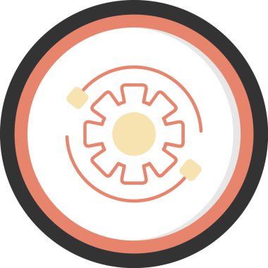 Dişliler. Web simgesi vektör illüstrasyonu