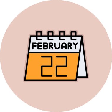 Basit takvim simgesi. düz biçim.