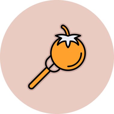 Bir lolipopun şirin ve benzersiz vektör çizimi