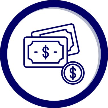 Dolar. Web simgesi basit illüstrasyon