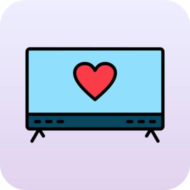 Kalp ikonu vektör illüstrasyonu