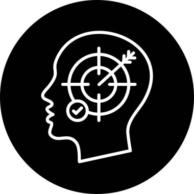 hedef vektör simgesi modern basit illüstrasyon