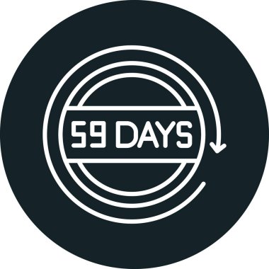 65 gün geri sayım simgesi. 65 gün geri sayım simgesi