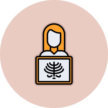 Bir kadın simgesinin vektör illüstrasyonu