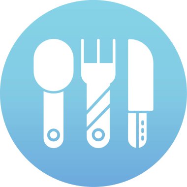 Mutfak gereçleri simgesinin vektör çizimi