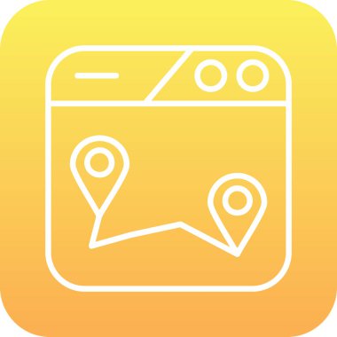 Harita işaretleyici simgesi, vektör illüstrasyonu