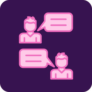 Konuşma yap. Web simgesi basit illüstrasyon