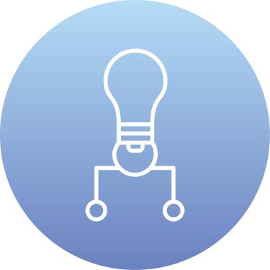 Ampul simgesi beyaz arkaplanda izole edilmiş basit moda biçiminde.