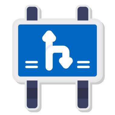 Trafik işareti simgesi. Web için yol işareti vektör simgelerinin basit illüstrasyonu