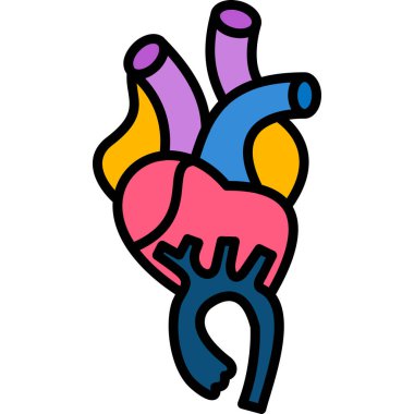 Kalp. Web simgesi basit illüstrasyon