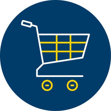 Araba ikonu. Ağ için basit alışveriş arabası vektör simgeleri çizimi