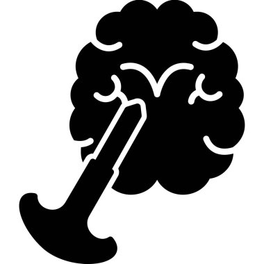 Beyin simgesi. Beyin vektör simgesi web için basit örnek