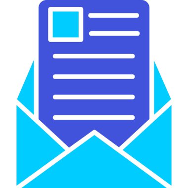 E-posta. Web simgesi basit illüstrasyon