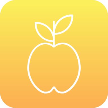 elma ikonu vektör illüstrasyonu