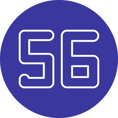 6 5 - 6 5 sayı vektör simgesi