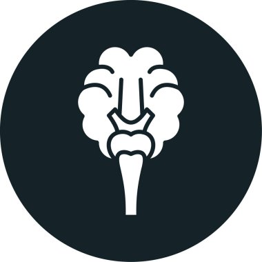 İnsan beyin simgesinin vektör illüstrasyonu