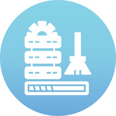 Bir bina simgesinin vektör illüstrasyonu