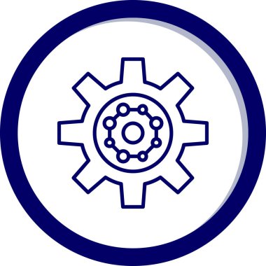 dişli simgesi vektör illüstrasyonu