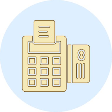 Kredi kartı simgesi, basit resimleme