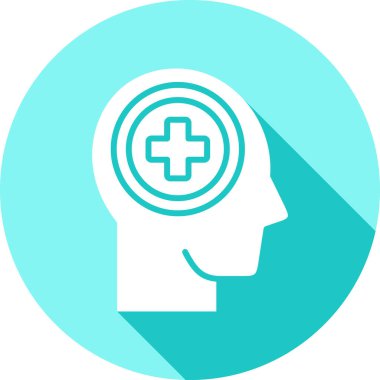 Beyin. Web simgesi basit illüstrasyon