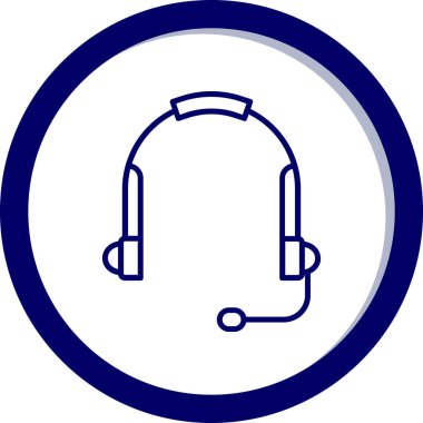 Kulaklık. Web simgesi basit illüstrasyon