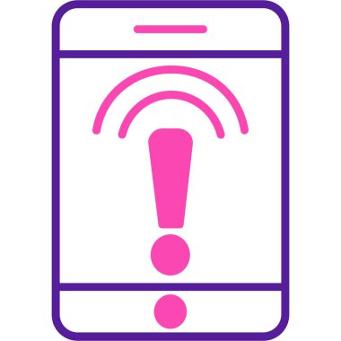 Uyarı cep telefonu simgesi