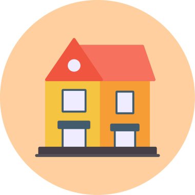 Ev. Web simgesi basit illüstrasyon