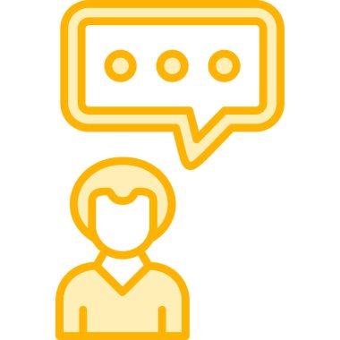 Konuş. Web simgesi basit illüstrasyon